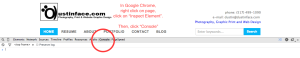 Website Validation - Google Chrome inspect element ERROR console - Example