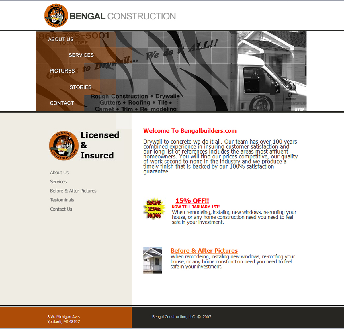 Bengal Construction - Website
