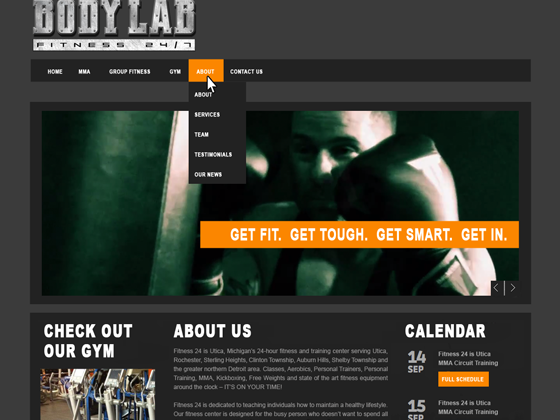 Body Lab of Utica Website Homepage - Website Design